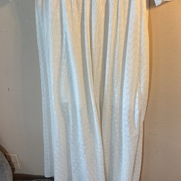 Floryday White cotton, summer Maxi Dress with white string, tassels, and buttons - Picture 8 of 8